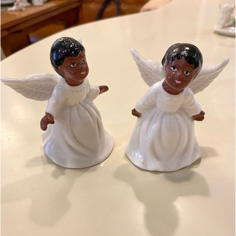 African Boy and Girl Cherub Bells